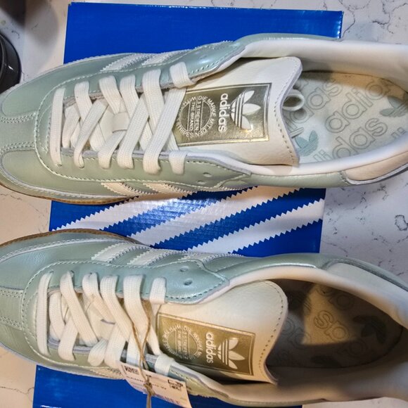 adidas Samba OG 'Linen Green Metallic' Sneakers IG1965 Mens Size 10 New Rare - Picture 8 of 14